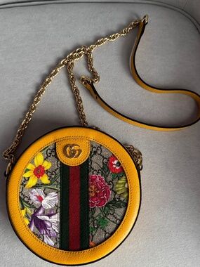 Mini GG Supreme Floral Ophidia Round